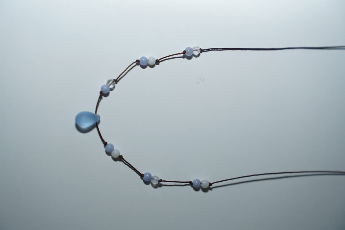 Blue lace necklace 블루레이스 비즈 목걸이 상품이미지3