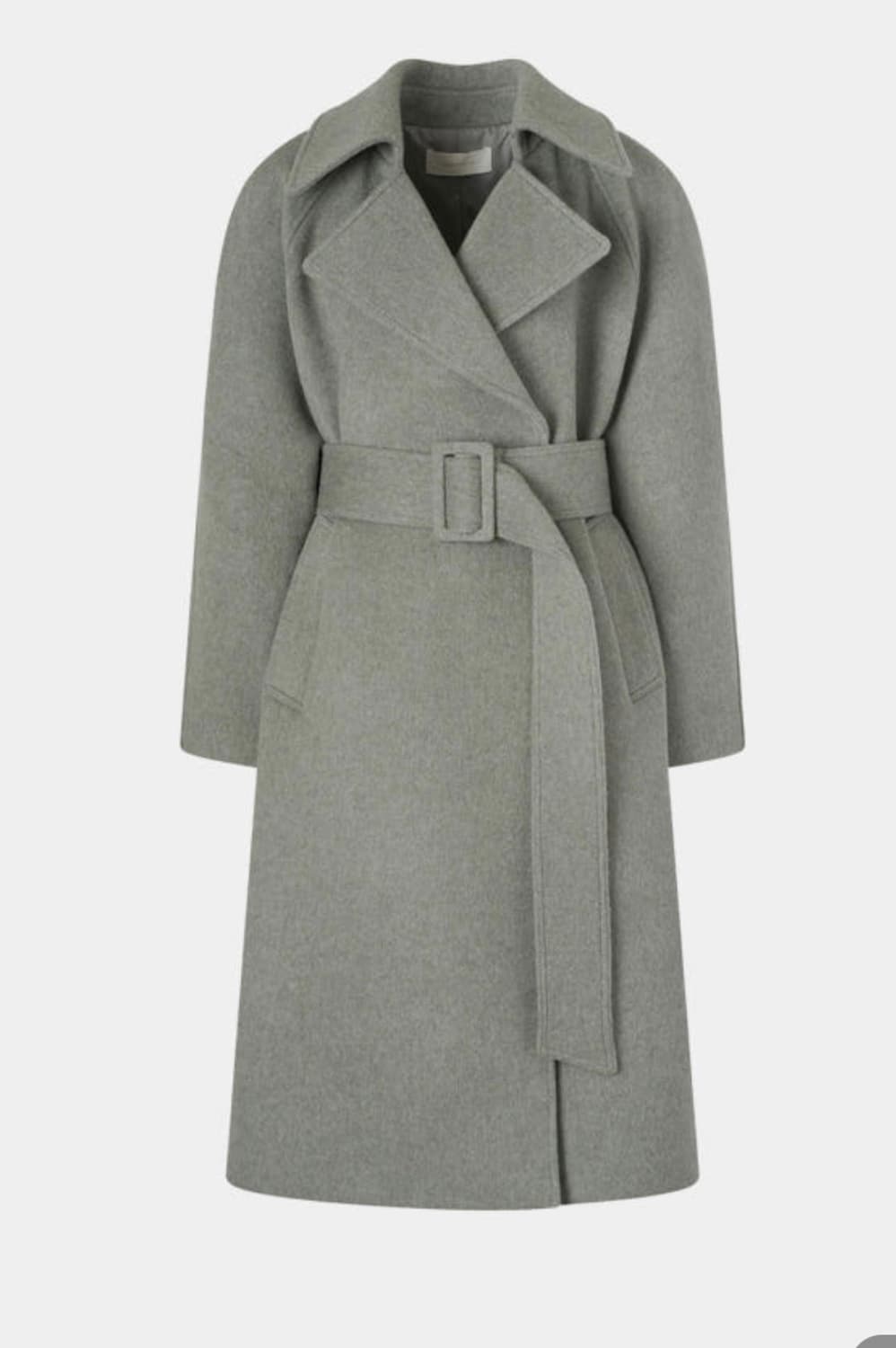 새상품)드래곤블루스 울 래글런 벨티드 롱 코트 M 상품이미지4