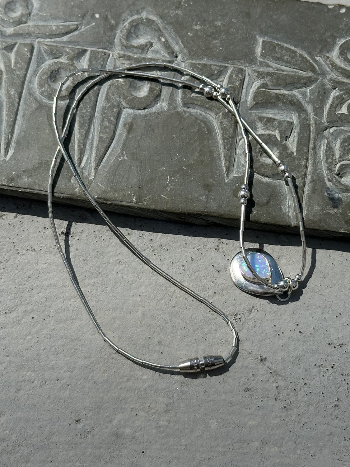 Vintage Opal 925silver necklace💎 상품이미지4