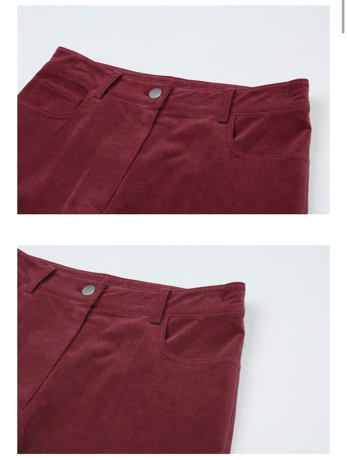 [상태A] 포니테일 벨벳 팬츠 와인 S 상품이미지3