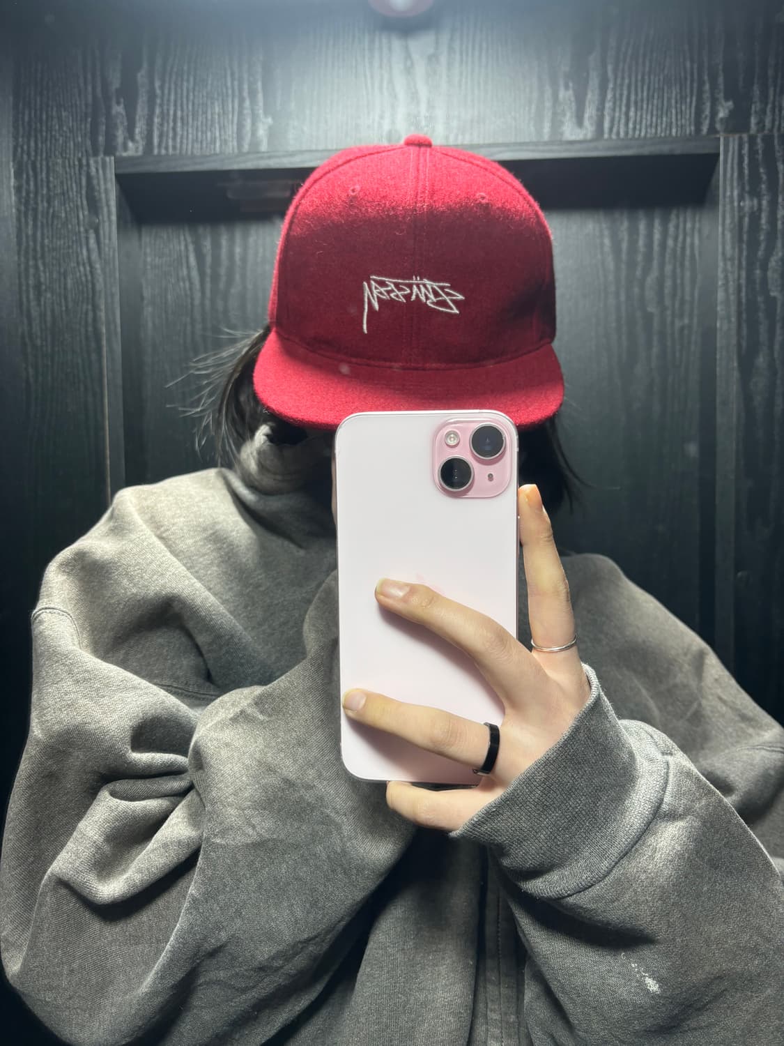 스투시 스톡 스냅백 레드 모자 상품이미지4