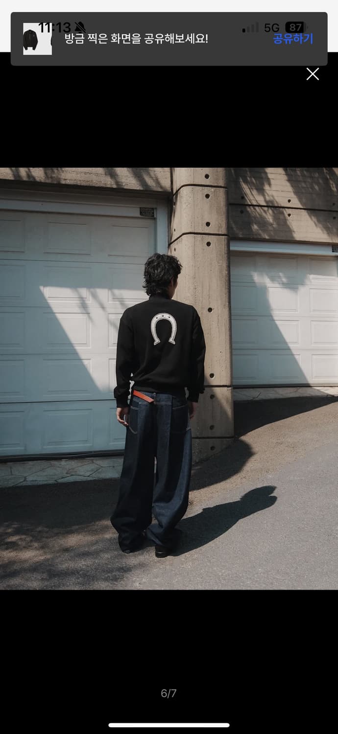 사일런트실러블 Horseshoe zip-up jacket / Black 상품이미지5