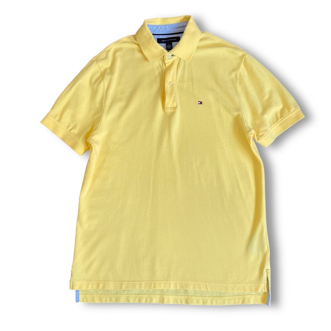 타미힐피거 옐로우 카라 반팔 티셔츠 M 상품이미지1