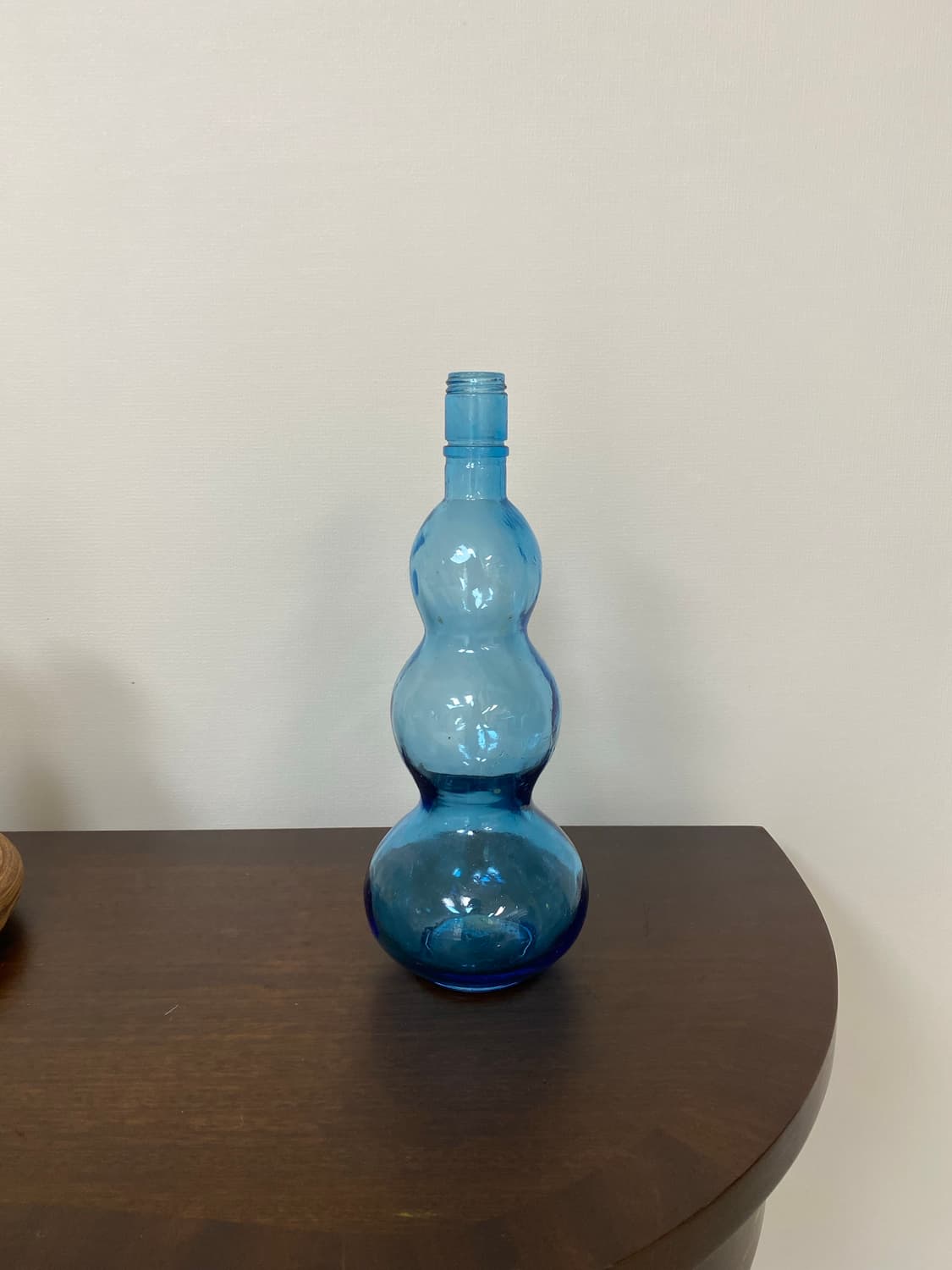 빈티지 블루 유리 화병 오브제 상품이미지1