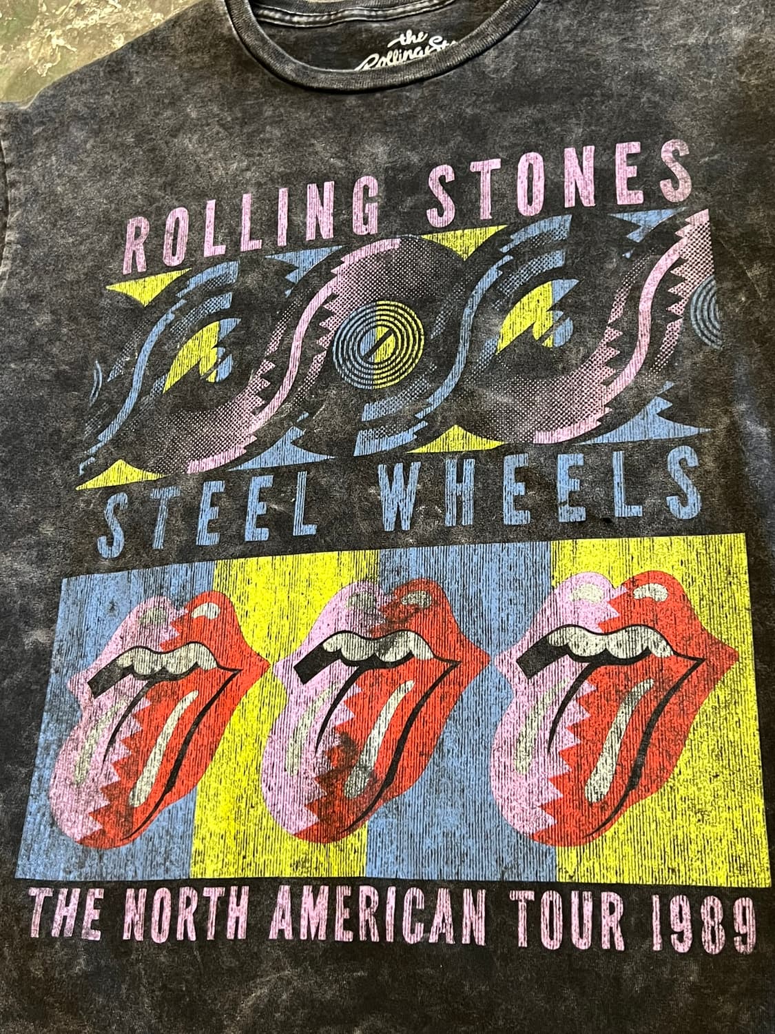 [L] 롤링스톤즈 Steel Wheels 1989 북미투어 빈티지 밴드티 상품이미지6