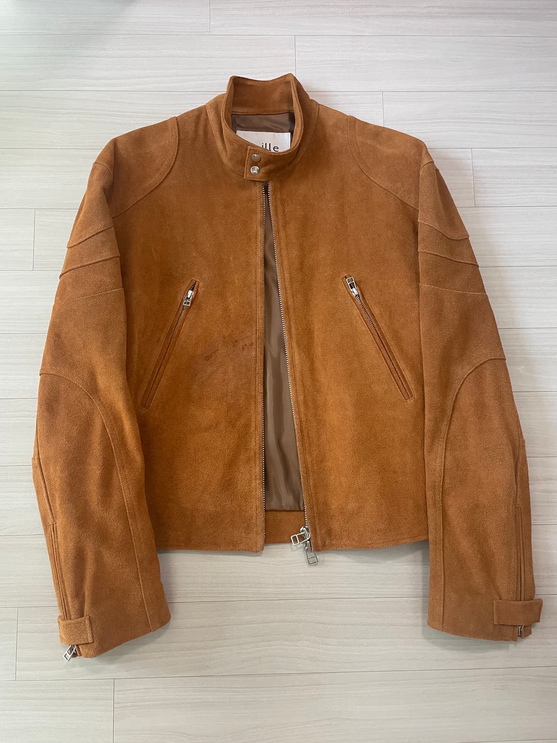 [타일레] 스웨이드 가죽 자켓 camel 상품이미지2