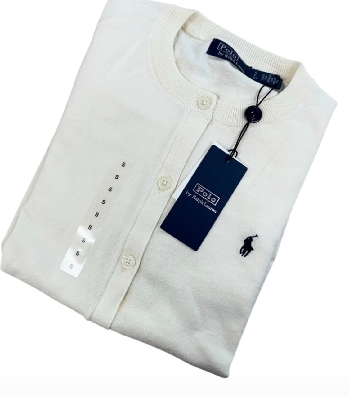 폴로 피마 가디건 아이보리 S (새상품) 상품이미지1