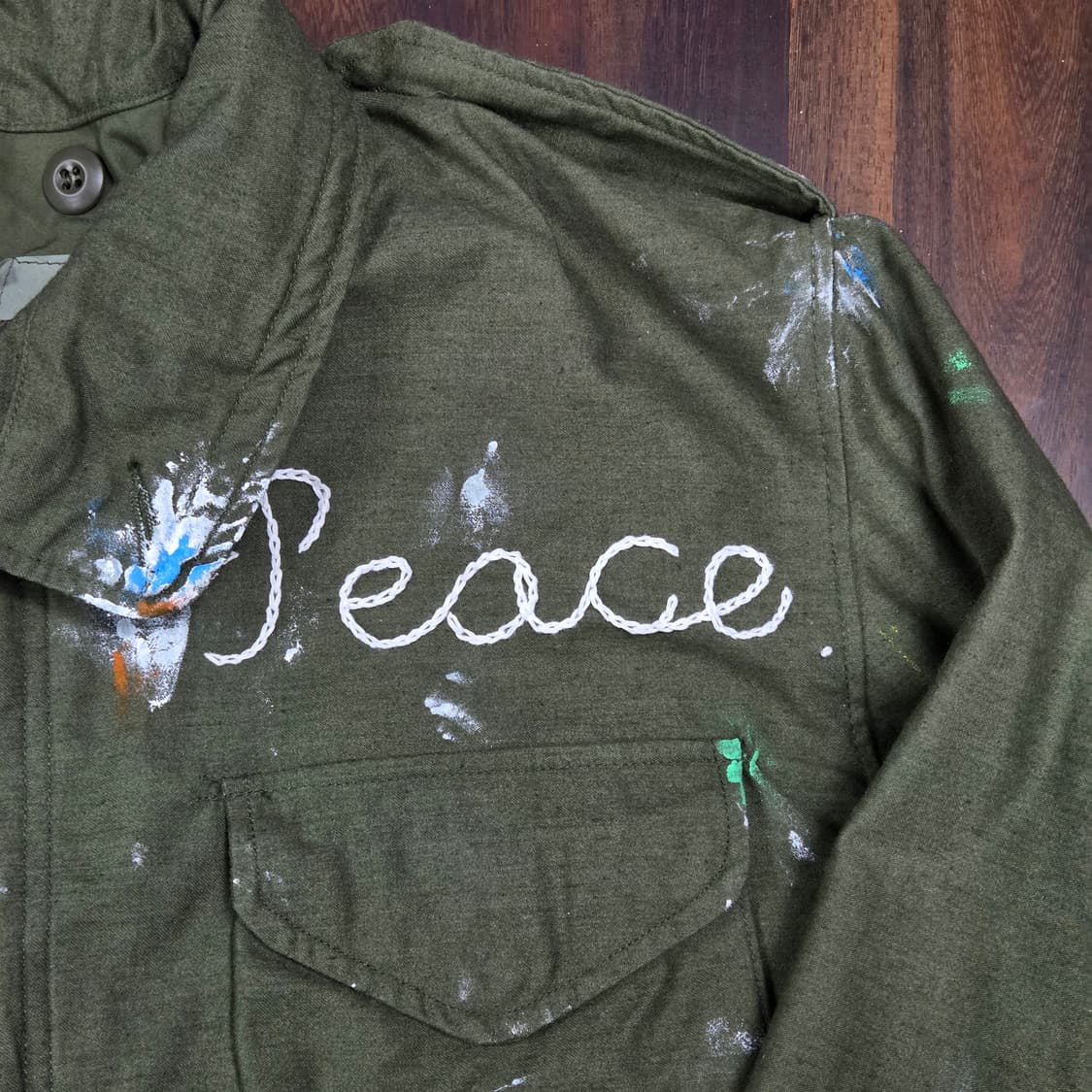 S.O/핸드페인팅, 자수 커스텀 필드자켓 상품이미지4