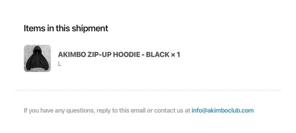 AKIMBO ZIP-UP HOODIE BLACK L 상품이미지2