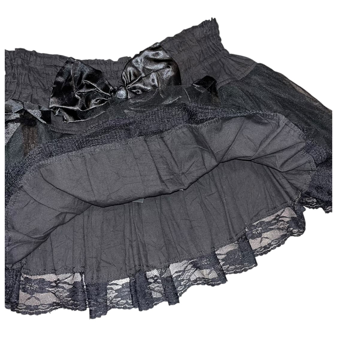 ACDC RAG 리본 레이스 밴딩 스커트 키치y2k갸루펑크 상품이미지3