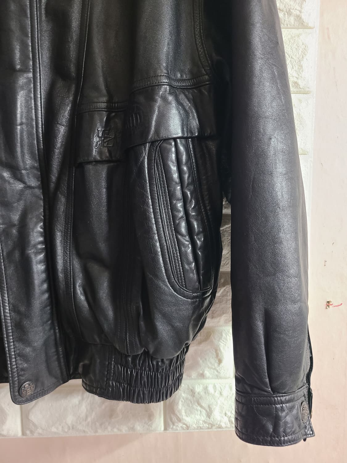 FOLKLAND 소가죽 자켓 블랙(95) 상품이미지4