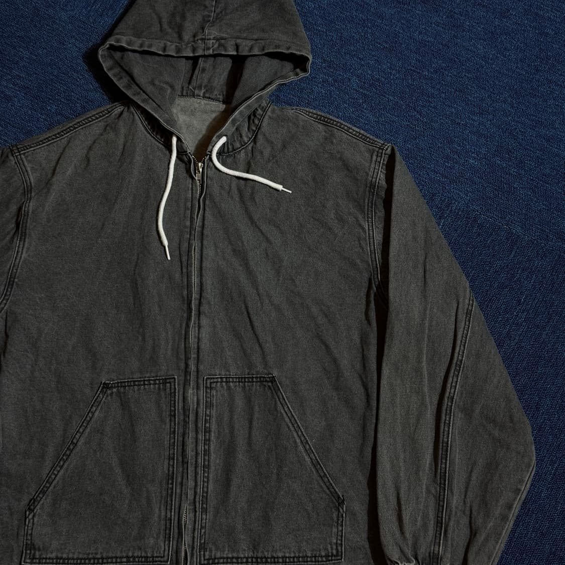 빈티지 흑청 후드자켓 상품이미지2