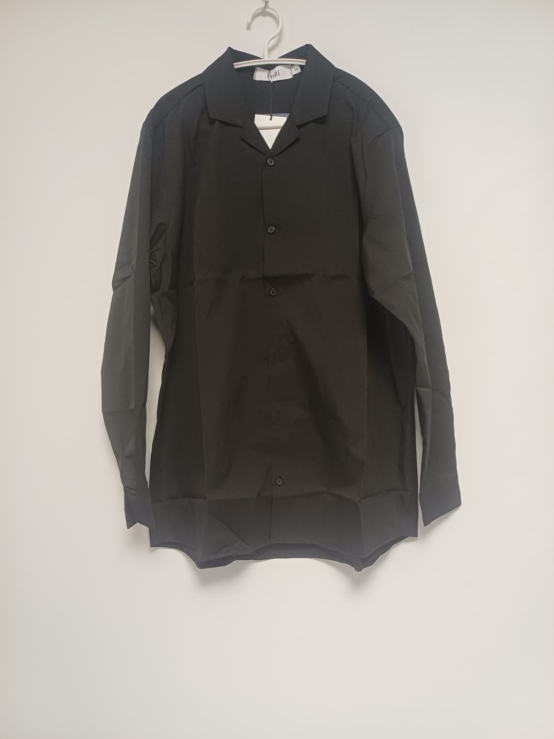 [새상품] 수아레(SUARE) 스튜디오 오픈칼라 긴팔셔츠 -[L/블랙] 상품이미지1