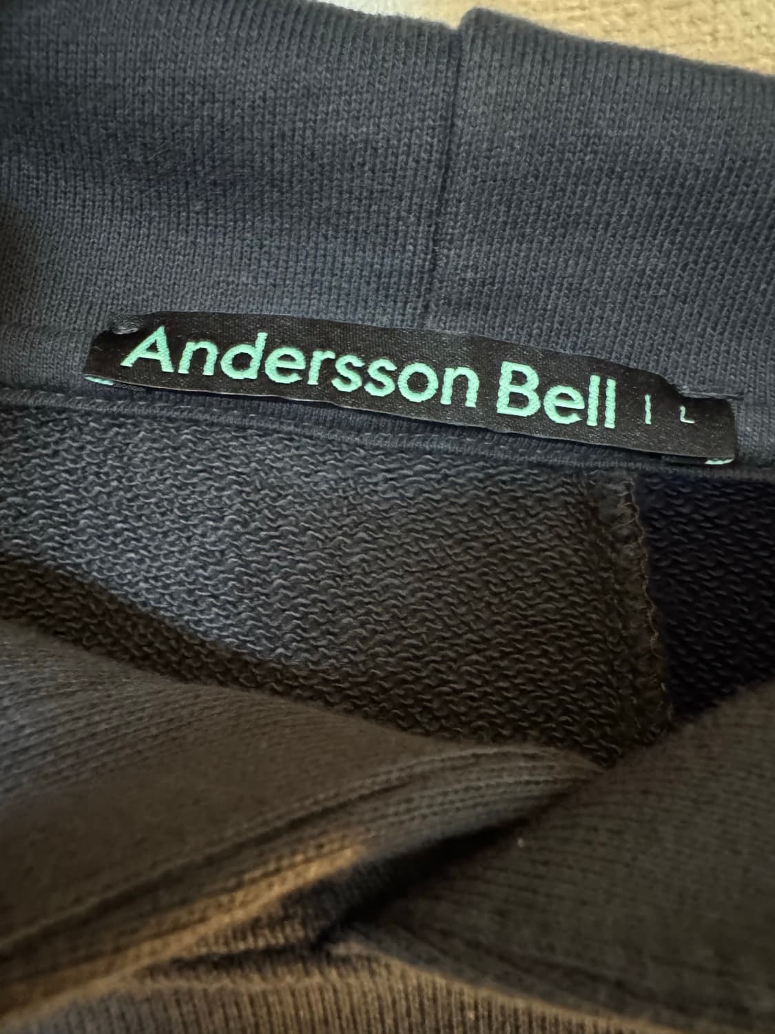 [L]앤더슨벨 콘트라스트 코튼 컬러 블록 후드티 상품이미지4