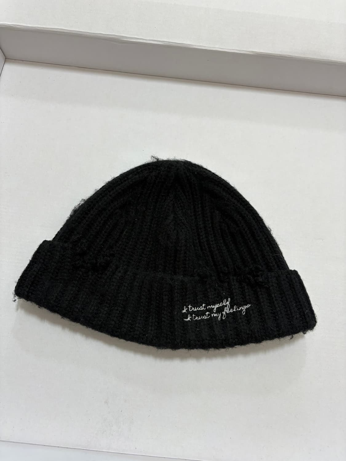 키지마 타카유키 / 블랙 데미지 가공 니트 비니 상품이미지2