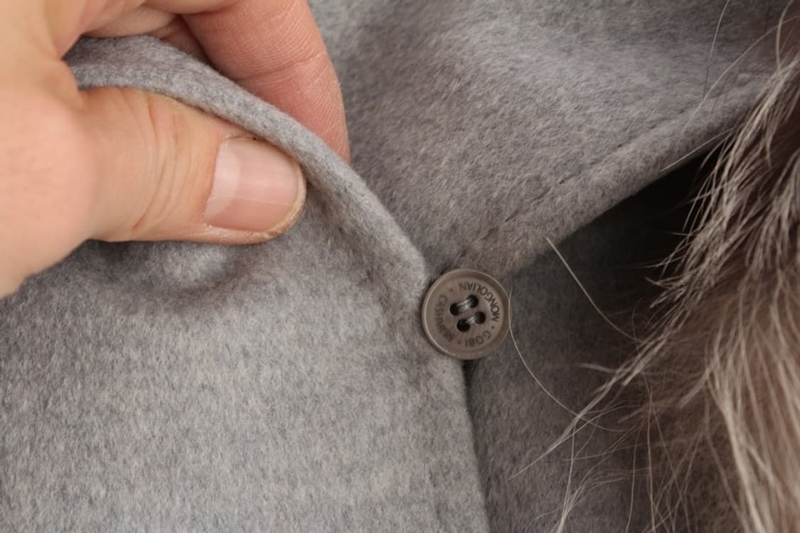 우먼S 고비 캐시미어 폭스퍼 로브 코트 상품이미지2