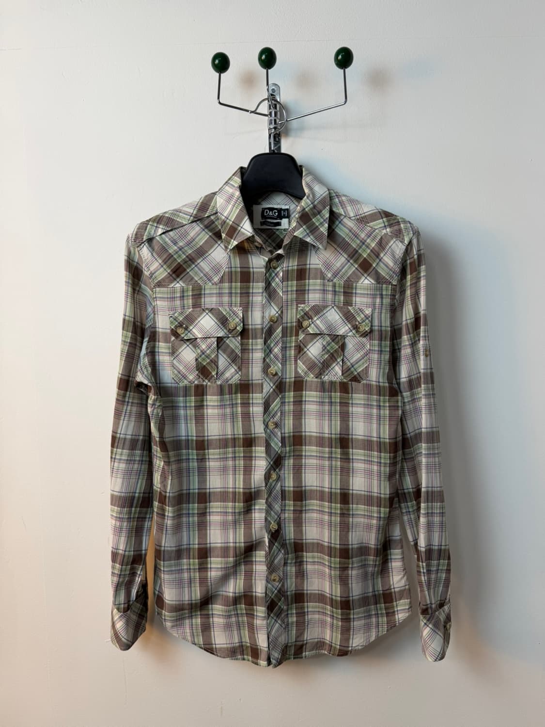 돌체앤가바나 체크 웨스턴 셔츠 상품이미지1