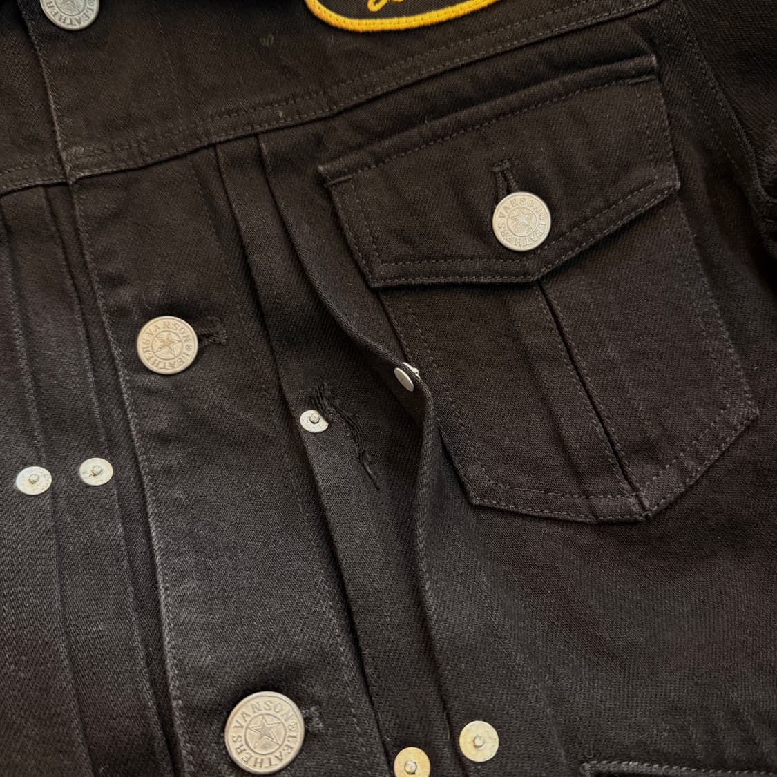 밴슨 레더 데님 트러커 워크 자켓 M 상품이미지7