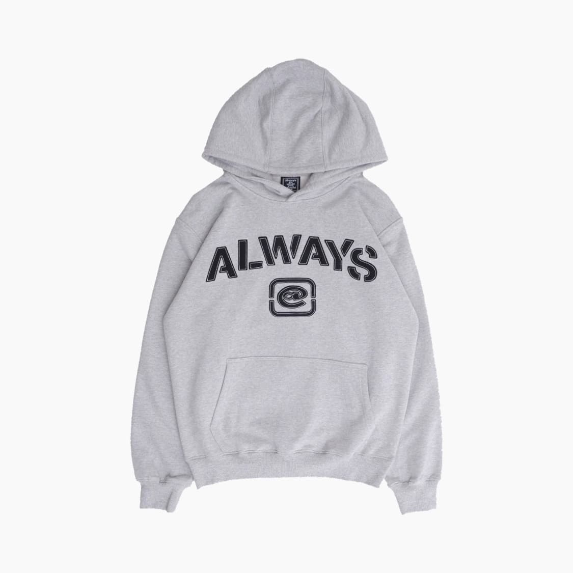 [M] 올웨이즈 스텐실 후드티 그레이 상품이미지1
