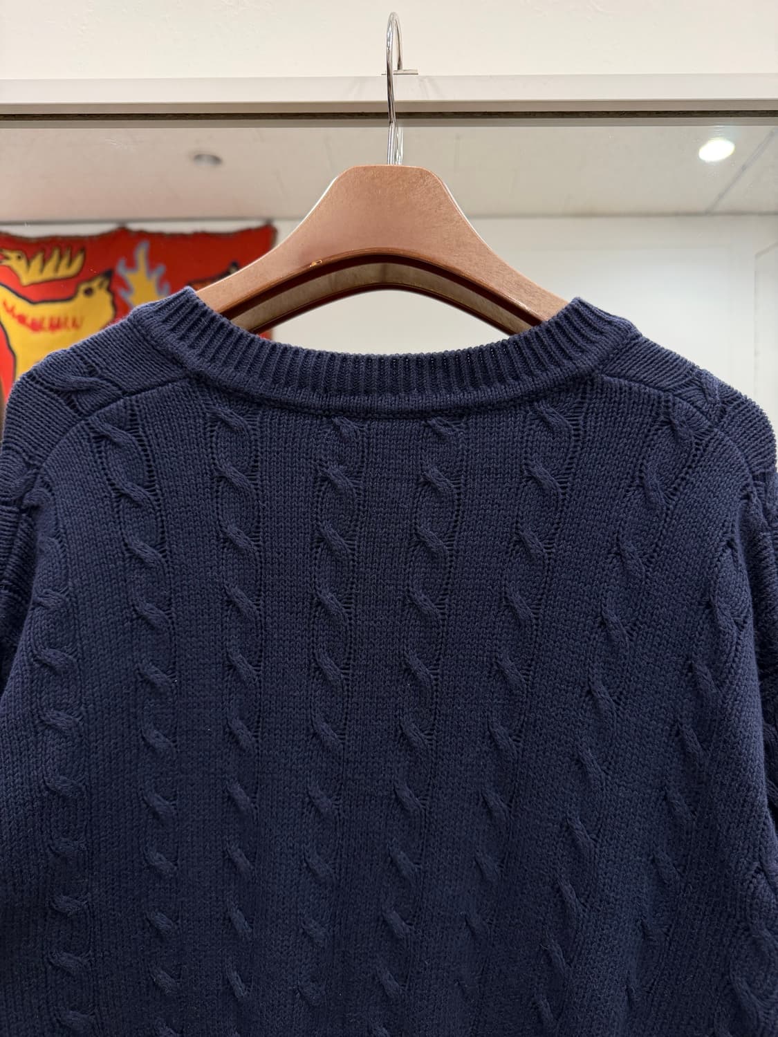 90s Benetton 베네통 브이넥 케이블 코튼 니트 (Italy) 상품이미지6