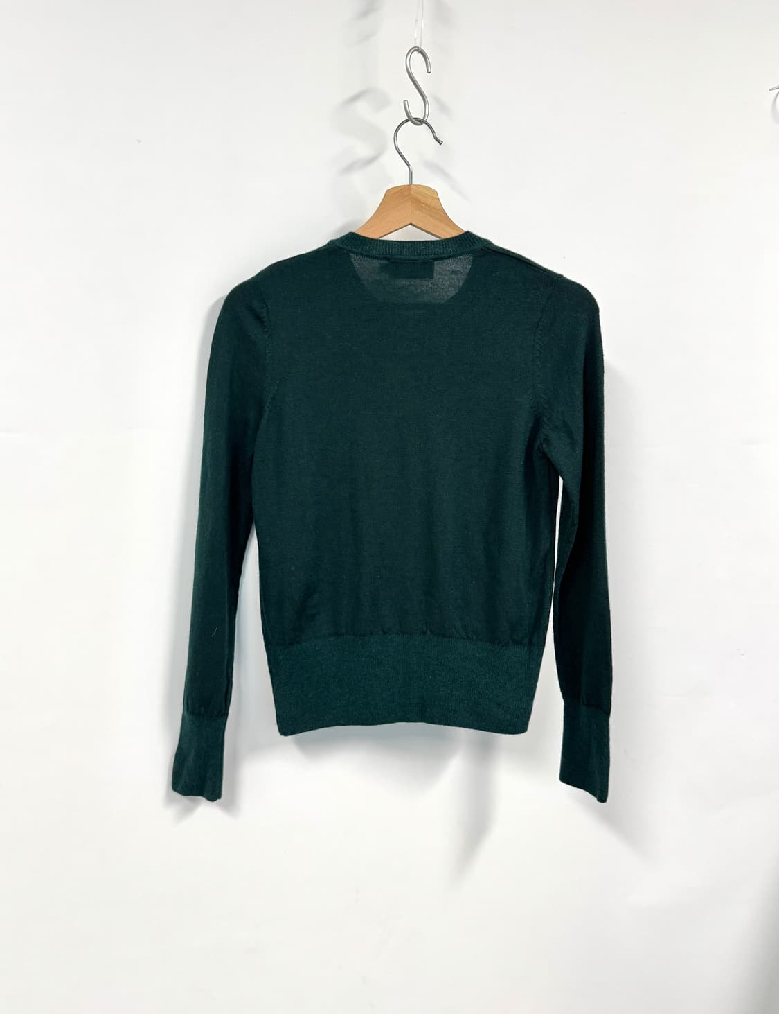 MAISON KITSUNE 메종 키츠네 딥그린 폭스 헤드패치 라운드넥 울 상품이미지2