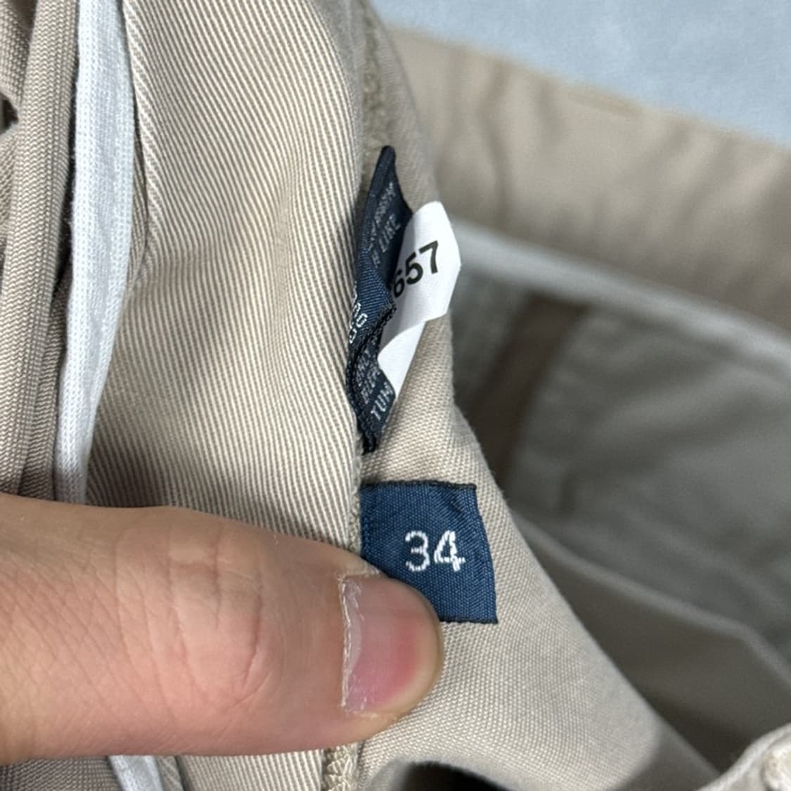 폴로 랄프로렌 베이지 치노 반바지 34 상품이미지4