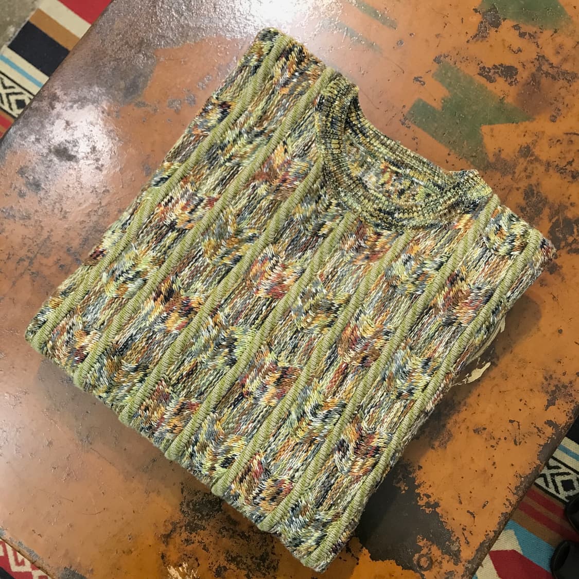 VTG 빈티지 카키톤 아이코닉 패턴 니트 스웨터 남성 110 사이즈  상품이미지1
