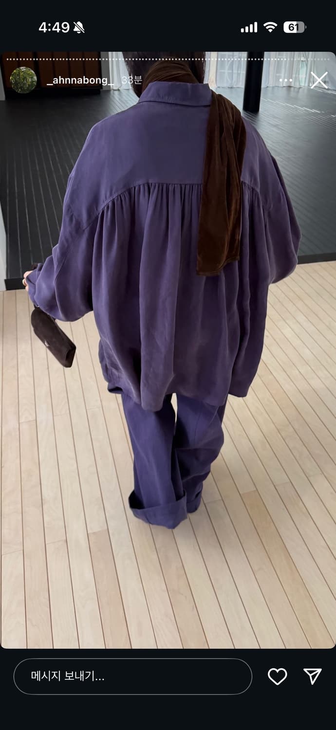 에토스 큐프라 블라우스 퍼플 상품이미지7