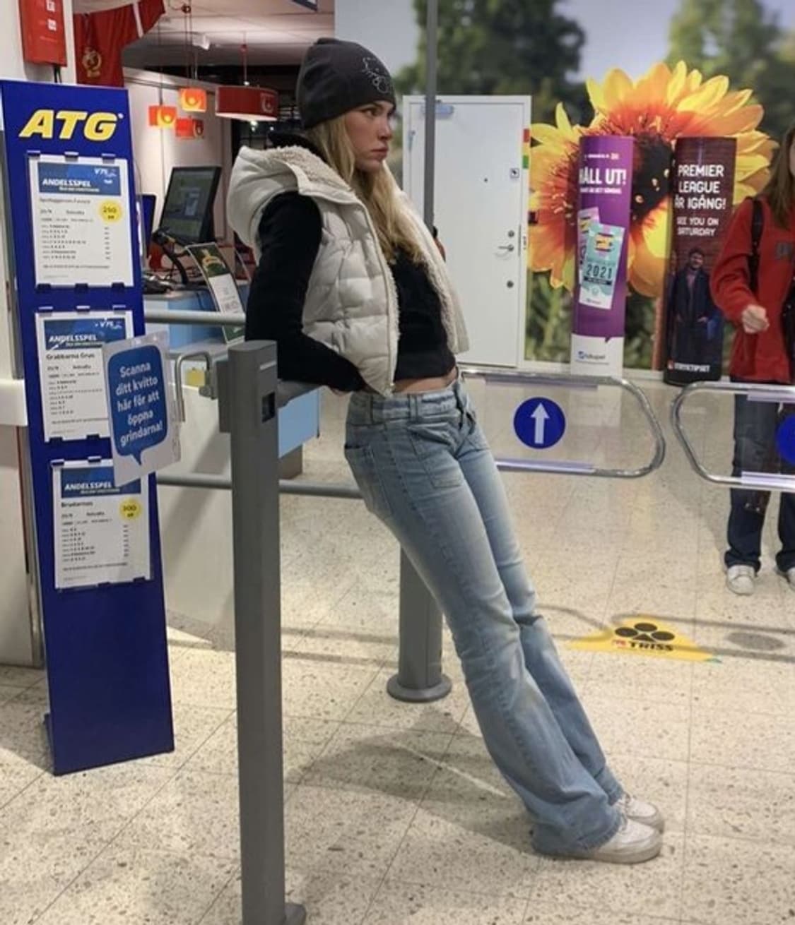 y2k 갸루 로우라이즈 부츠컷 데님 연청 상품이미지1