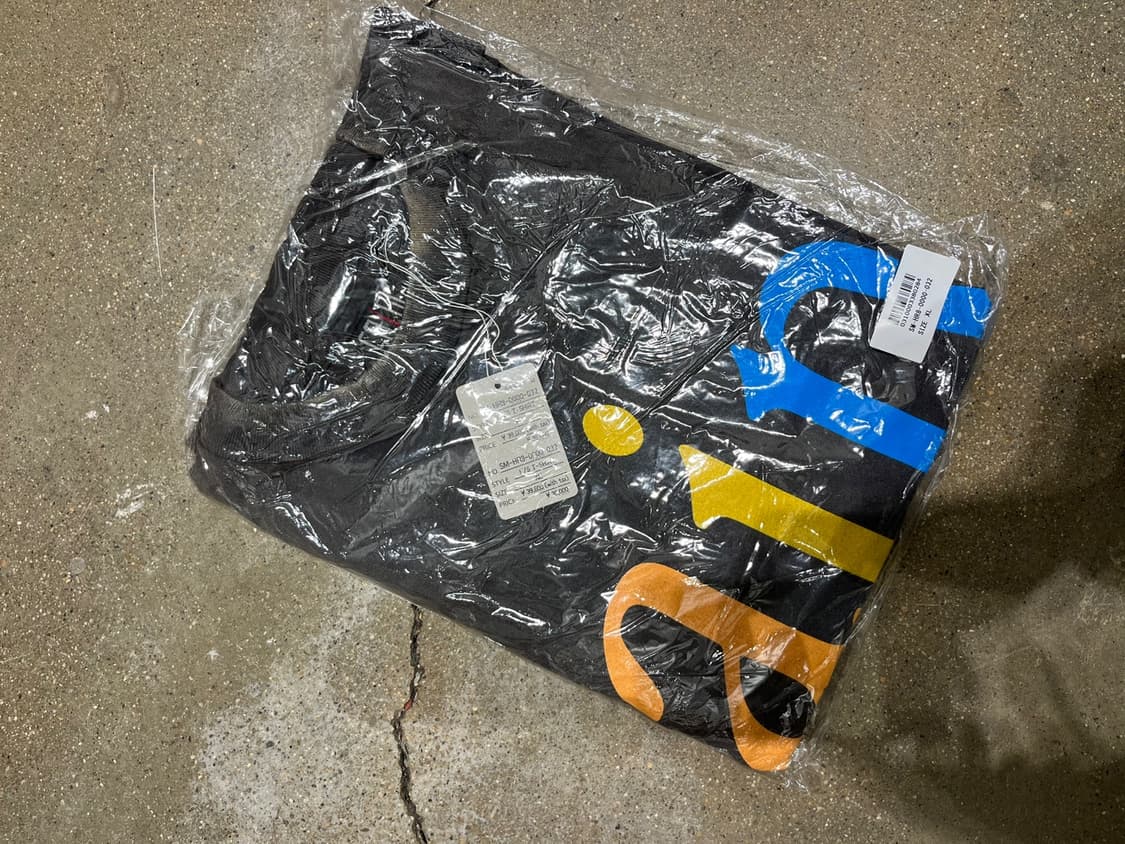 [새상품/XL] 세인트미카엘 레인보우 롱슬리브 로고 긴팔 티셔츠 블랙 상품이미지5