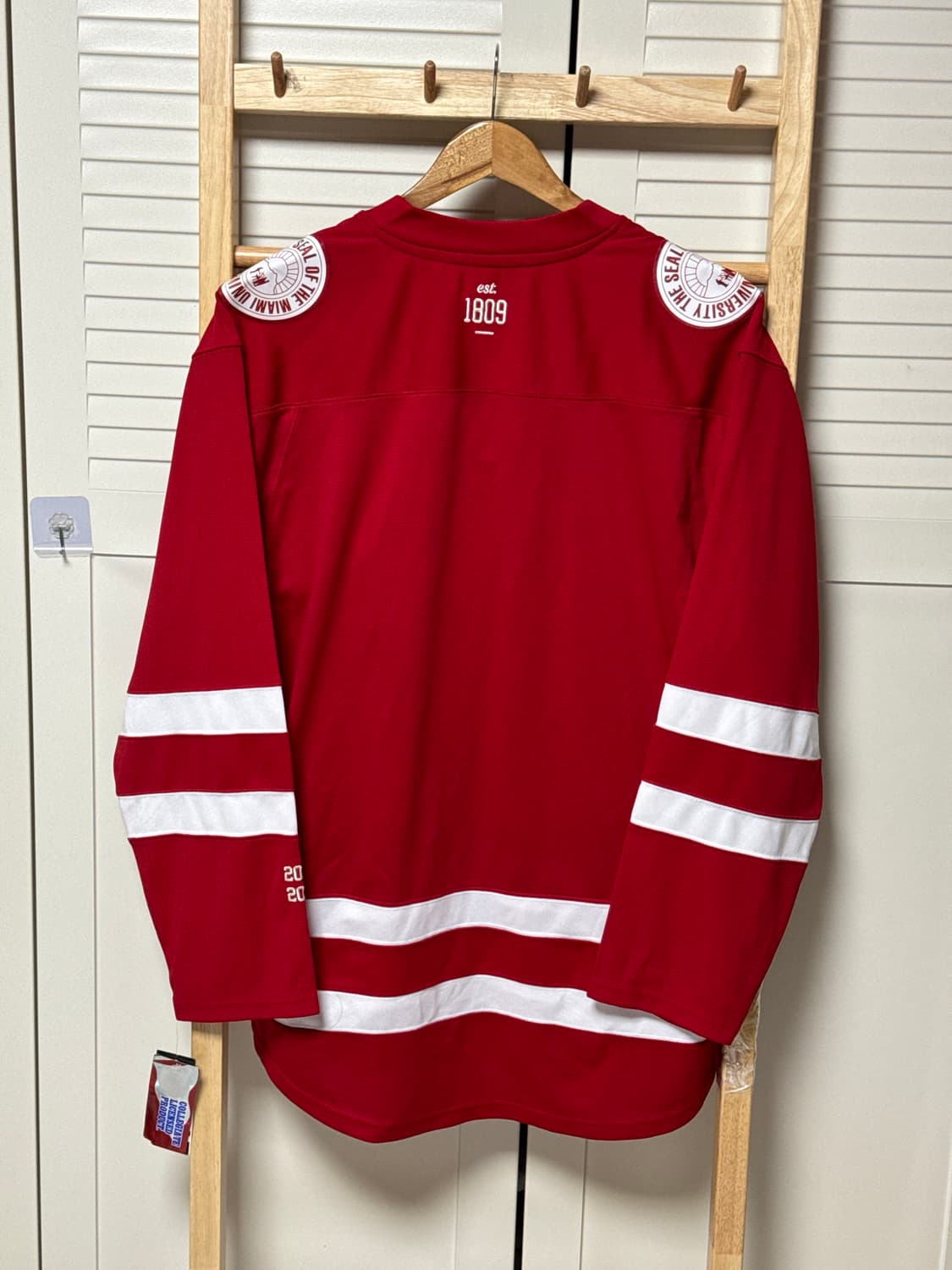 새상품 아디다스 MIAMI UNIVERSITY ICE 하키 져지 상품이미지4