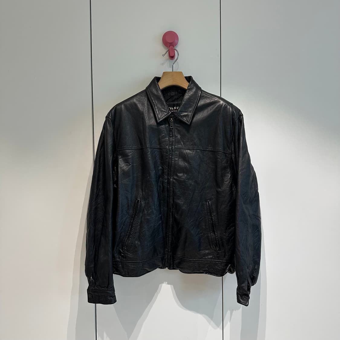 윌슨즈레더 레더 싱글카라 드리즐러 자켓 상품이미지1