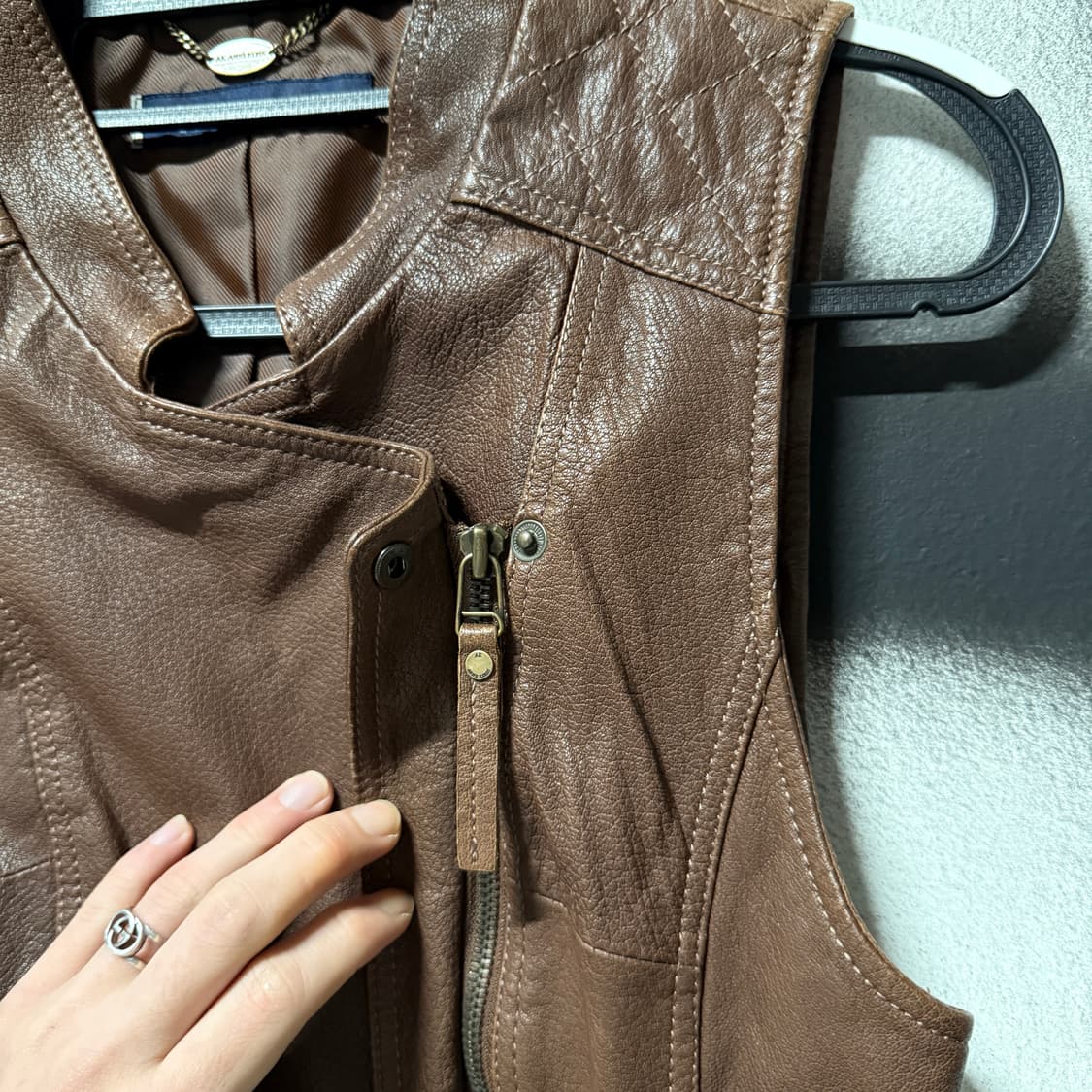 VTG 빈티지 100% 쉽스킨 양가죽 크롭 베스트 상품이미지6