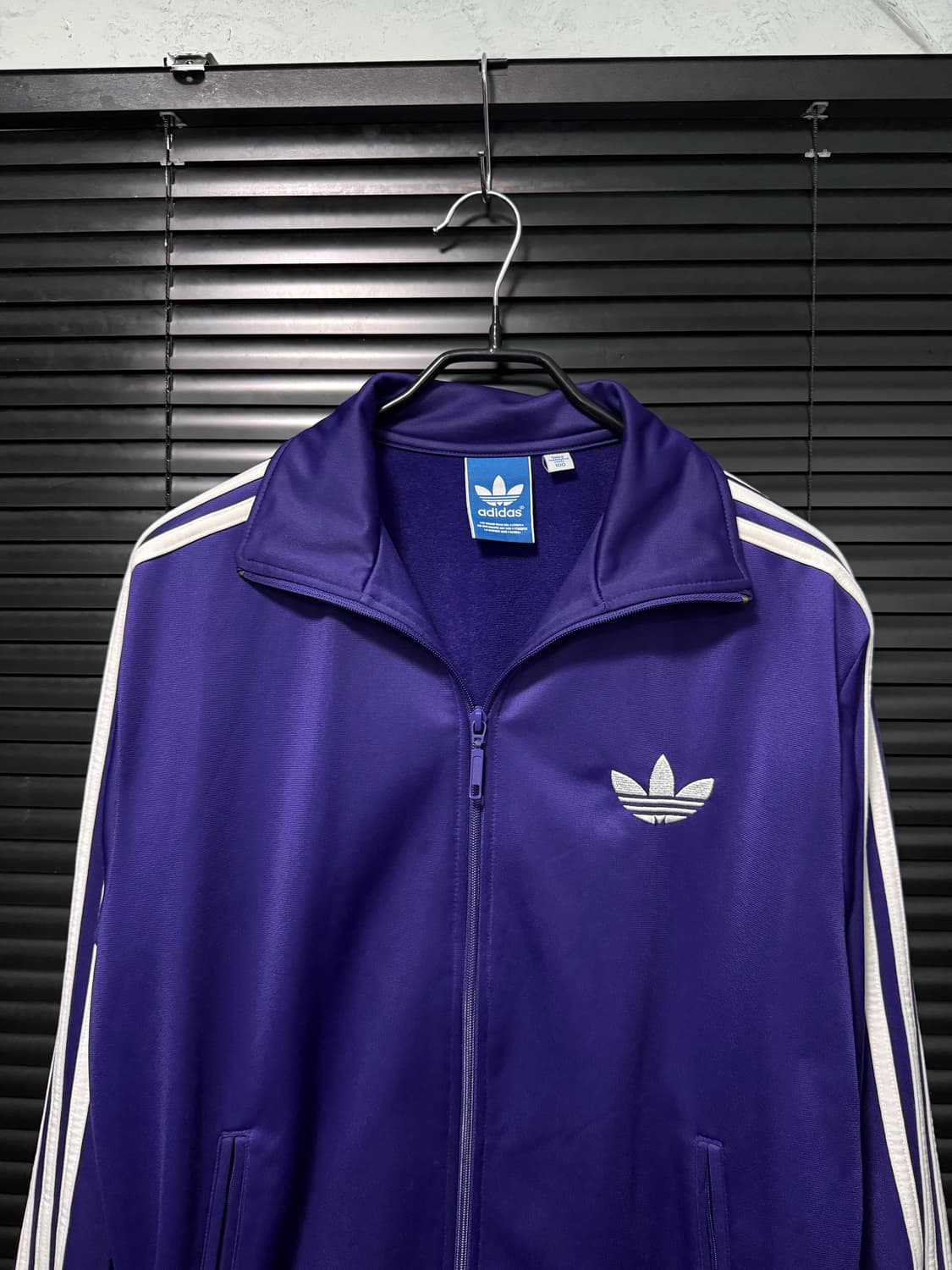 아디다스 구 파이어버드 퍼플 보라 져지 트랙탑 집업 100 L 올드스쿨  상품이미지4