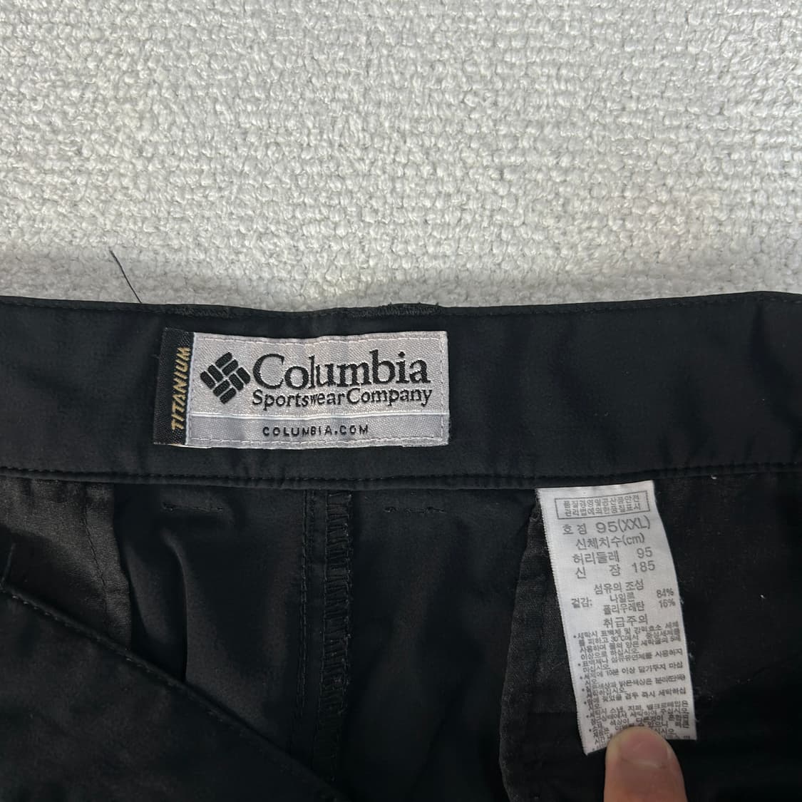 컬럼비아 티타늄 블랙 바지 XXL 상품이미지4
