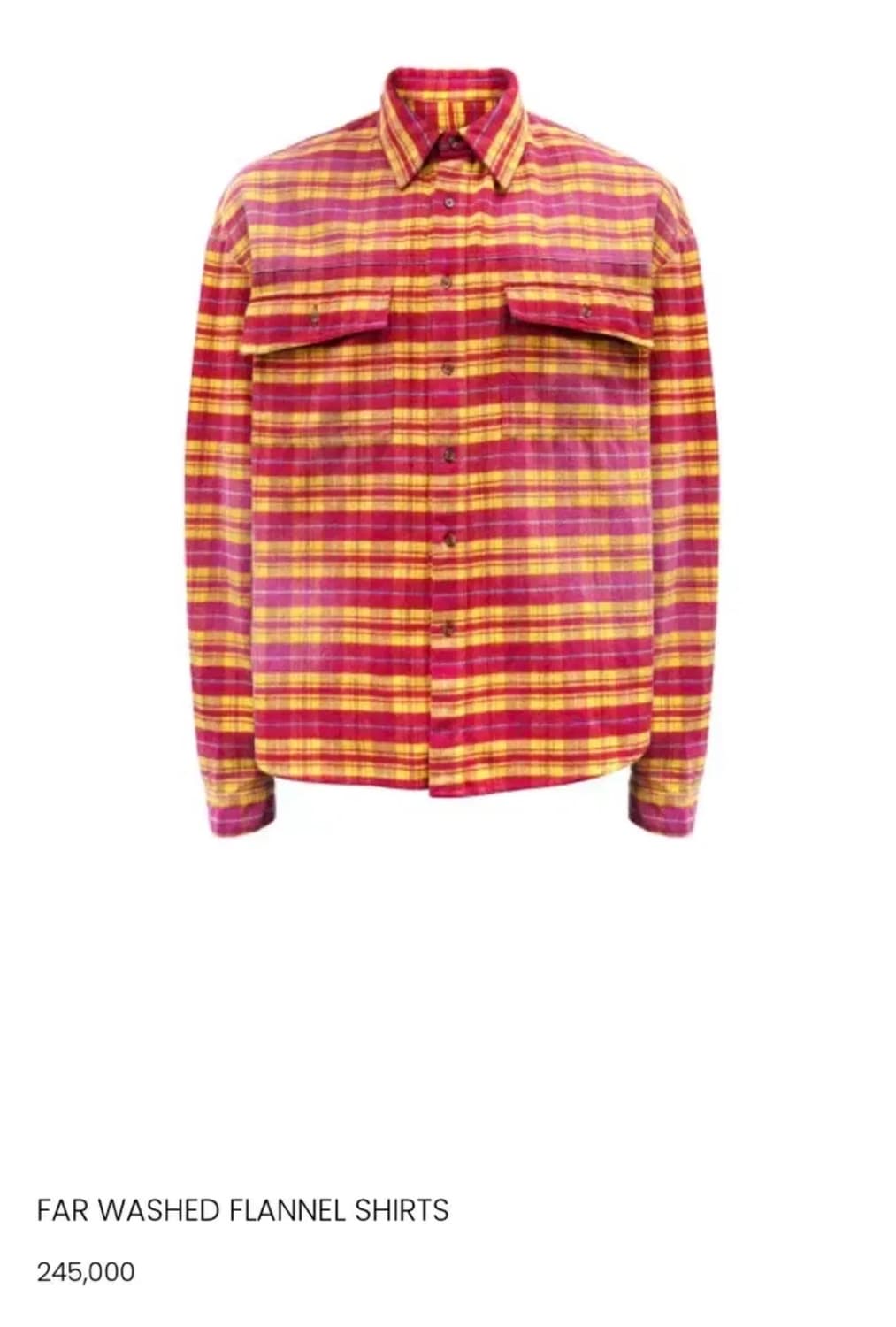 [1] 파프롬왓 파 워시드 플란넬 셔츠 레드 파아카이브 상품이미지1