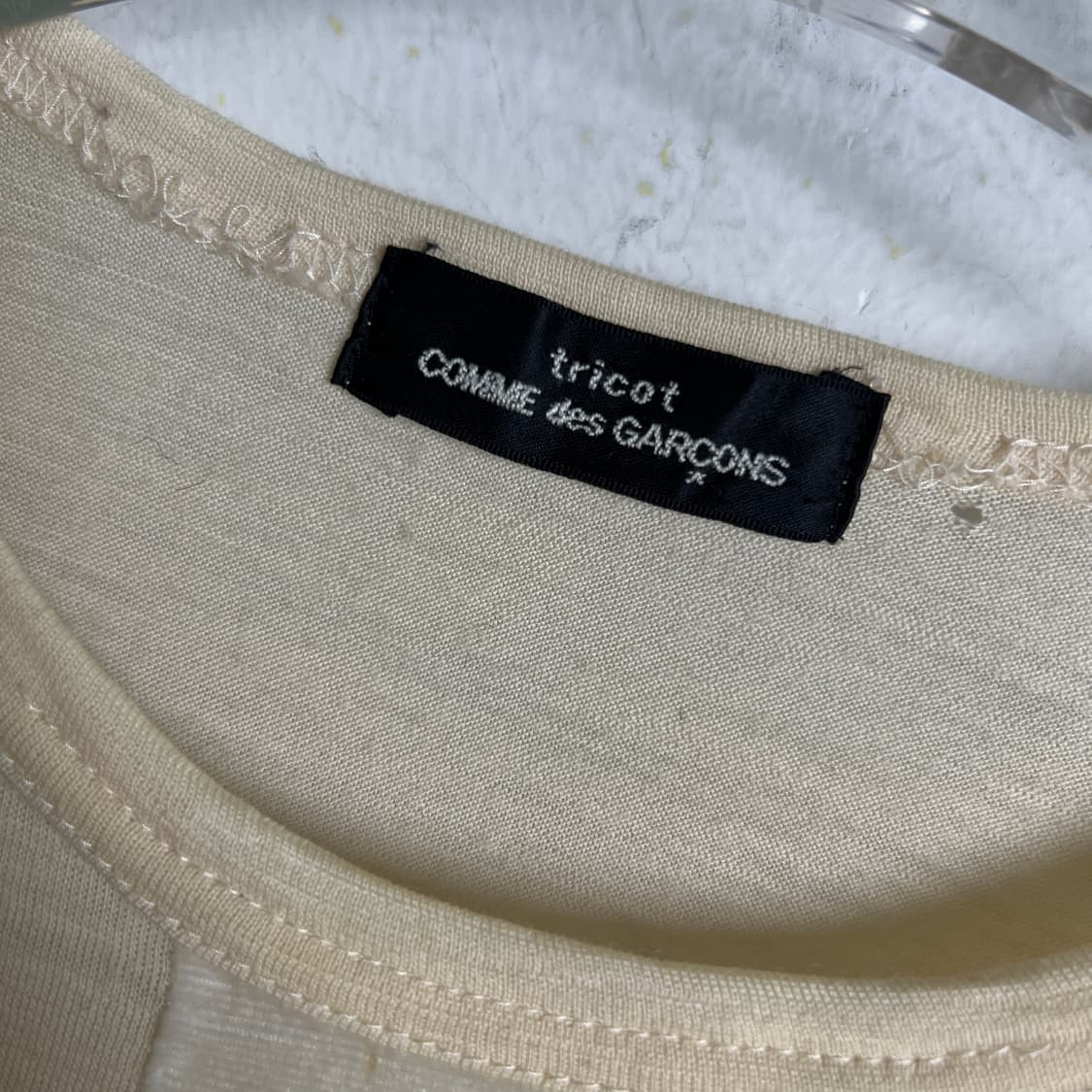 꼼데가르송 트리콧 벨벳 패널 롱슬리브  상품이미지3