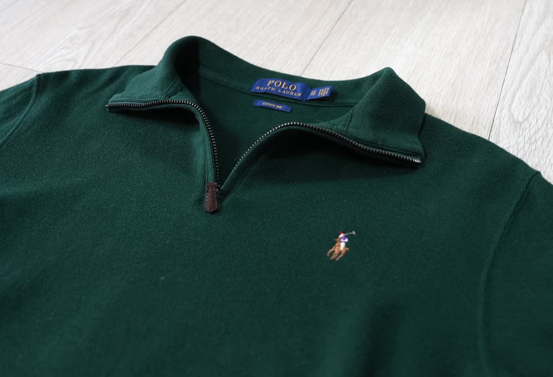 폴로 랄프로렌 에스테이트립 하프집업 니트 스웨터 그린 XS 상품이미지4