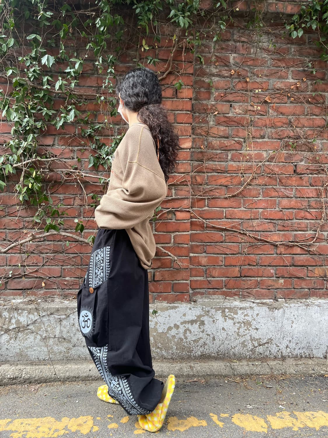 히피 에스닉 문양 와이드 팬츠 상품이미지5