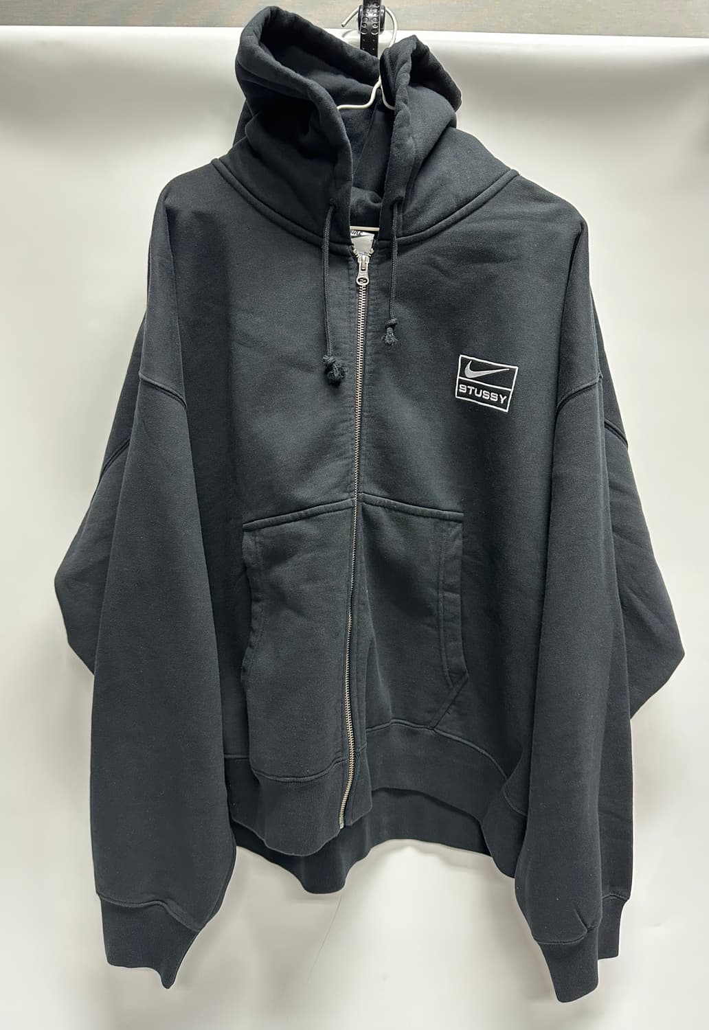 나이키 x 스투시 풀 집 워시드 플리스 후드 블랙 상품이미지2