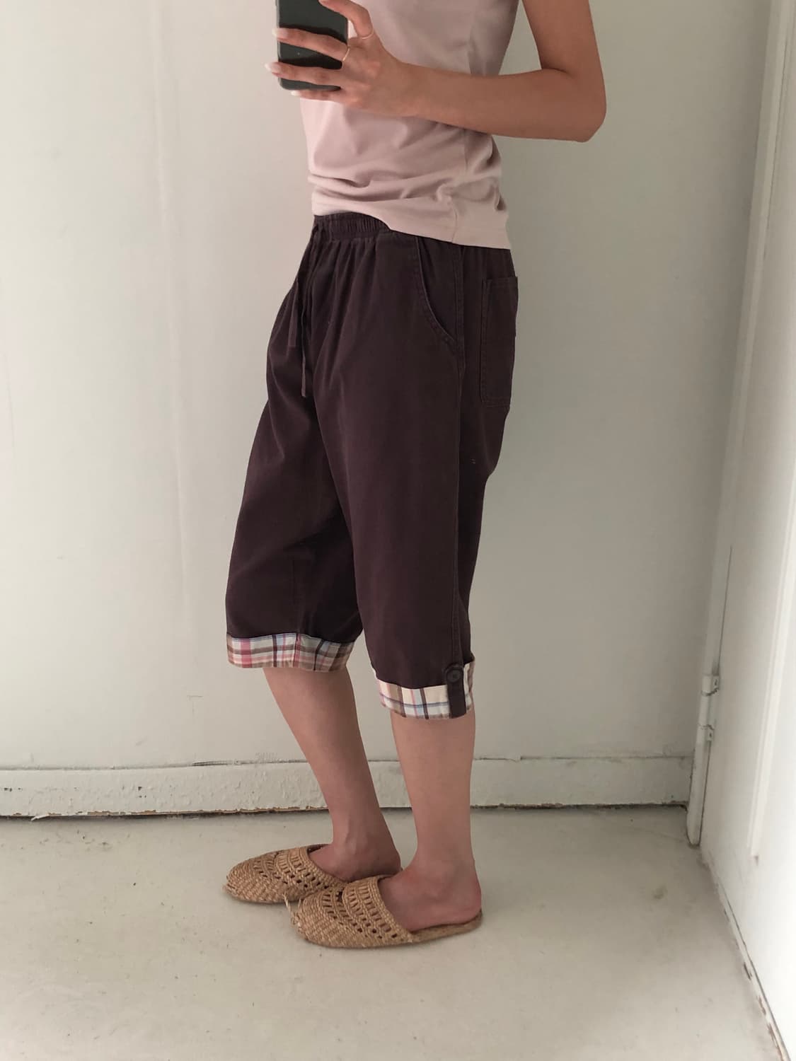 일본빈티지 모리 7부바지 상품이미지2