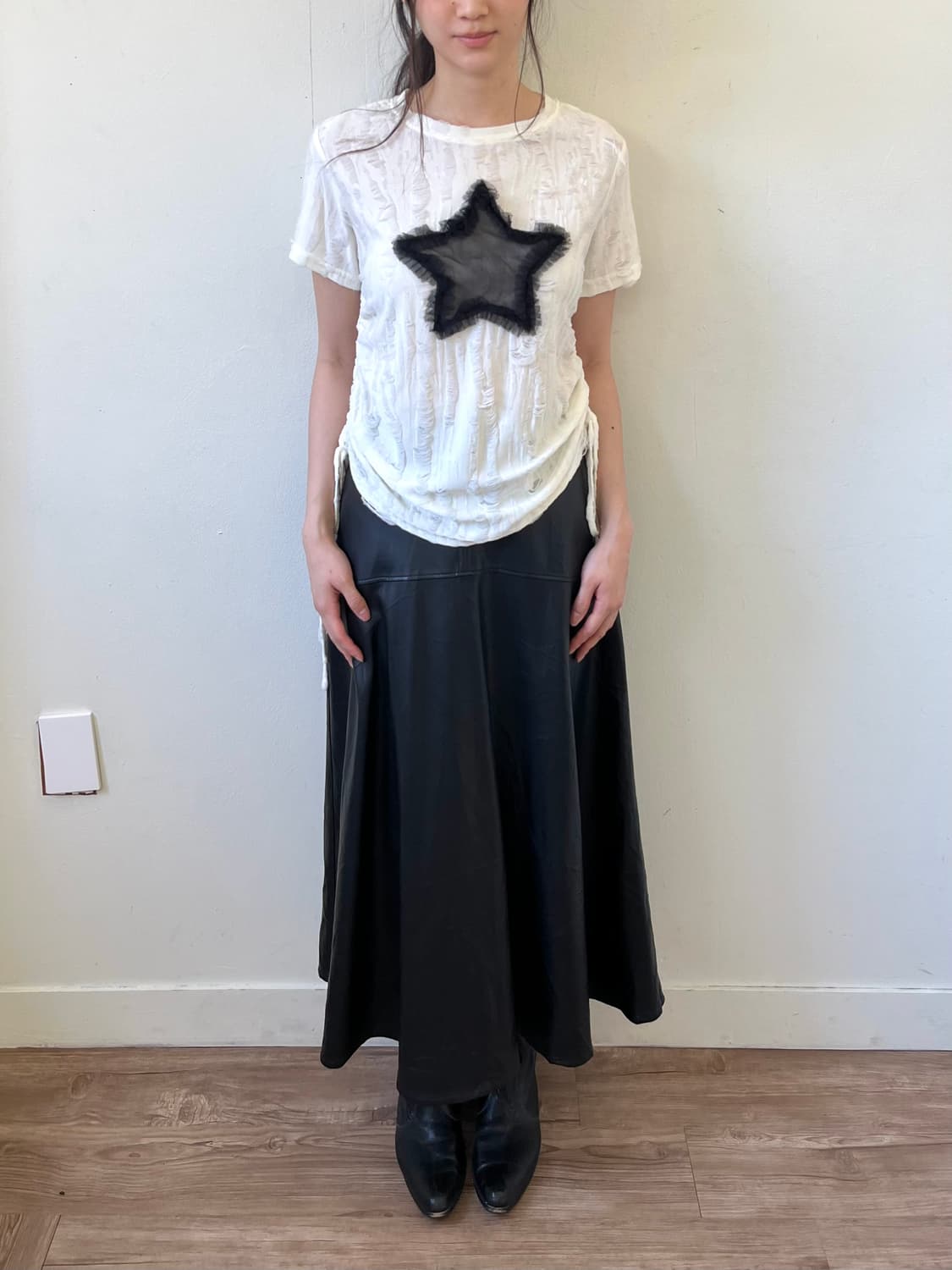 Japan vtg 스타 드로스트링 탑 상품이미지8