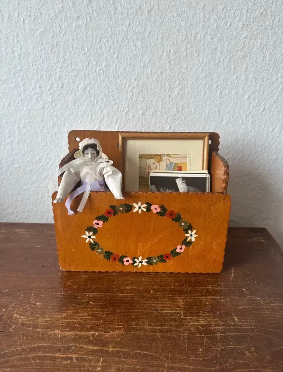 독일)빈티지 플라워 우드벽선반 상품이미지1