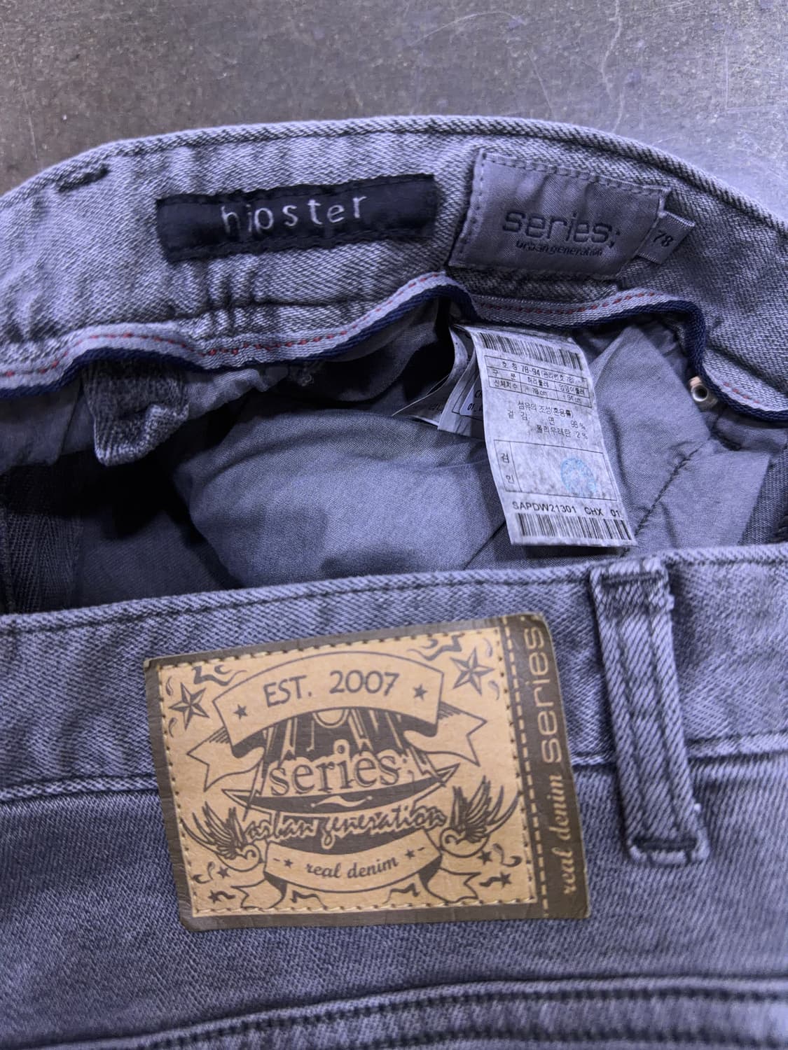 시리즈 힙스터 그레이 빈티지 워싱 데님팬츠 78 (30) 상품이미지9