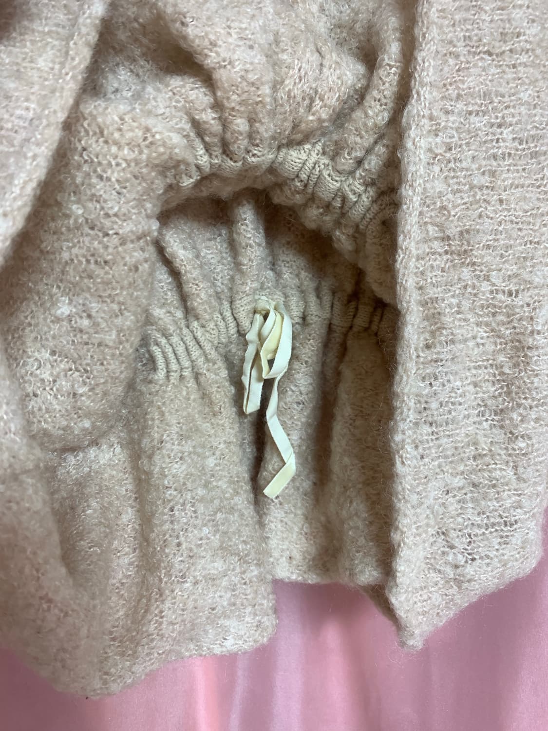 핑크베이지 니트 가디건 갸루 모리 빈티지 상품이미지5