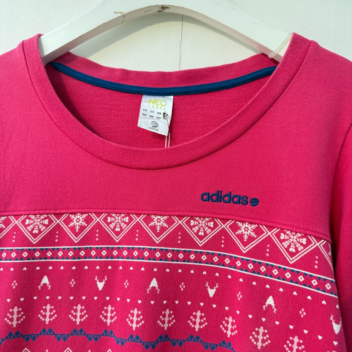 아디다스 네오 핫핑크 레이어드 긴팔티셔츠 상품이미지3