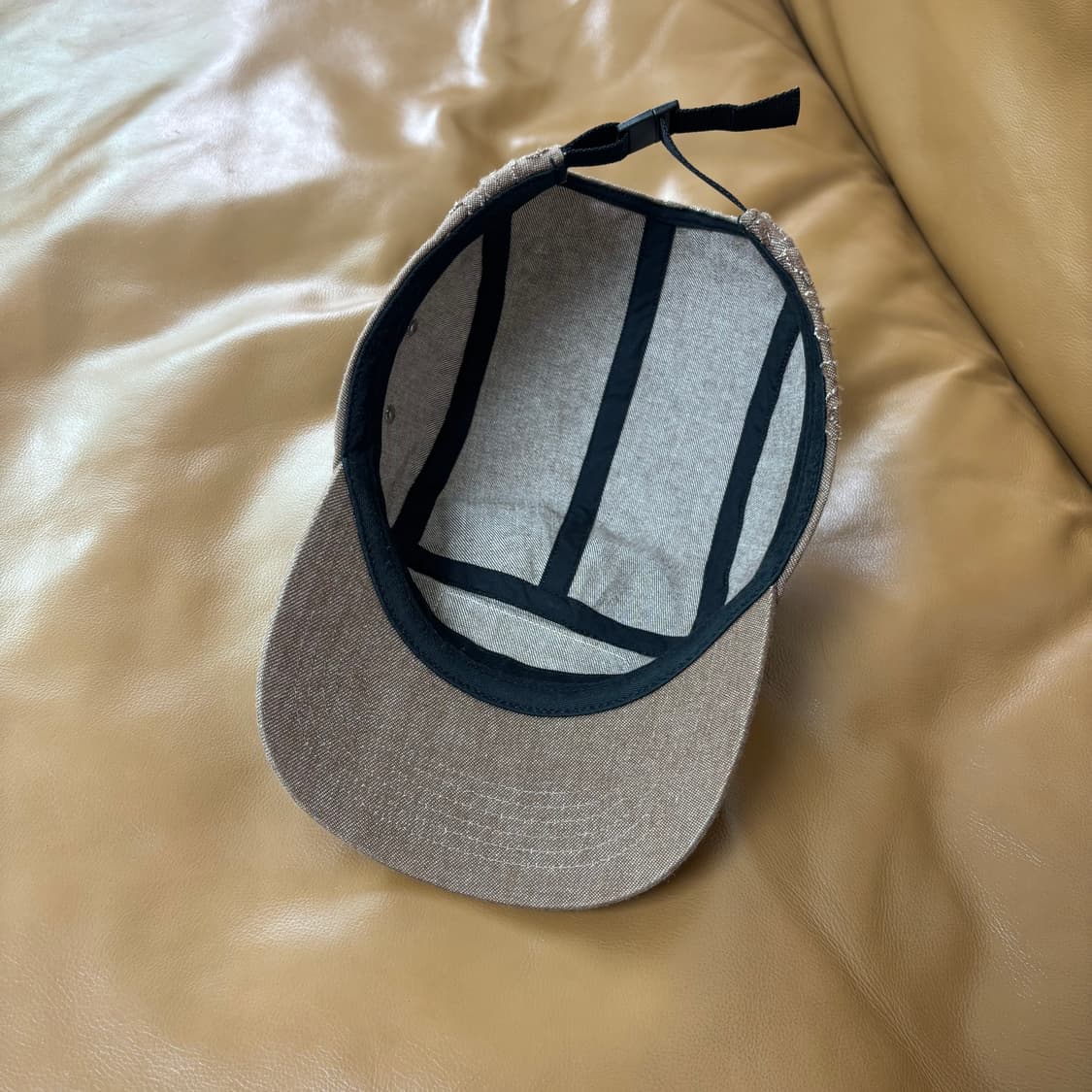 슈프림 캠프캡 모자 박스로고 데님 브라운 상품이미지6