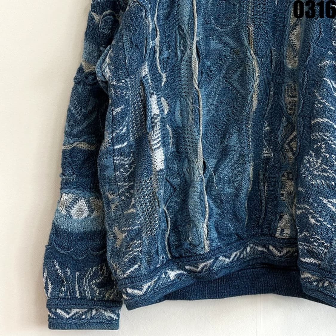 쿠지 케이블 니트 스웨터 L 0316 상품이미지3