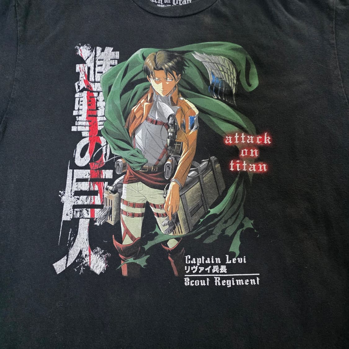 [XL] 빈티지 진격의거인 프로모 리바이 티셔츠 fit like L 상품이미지2