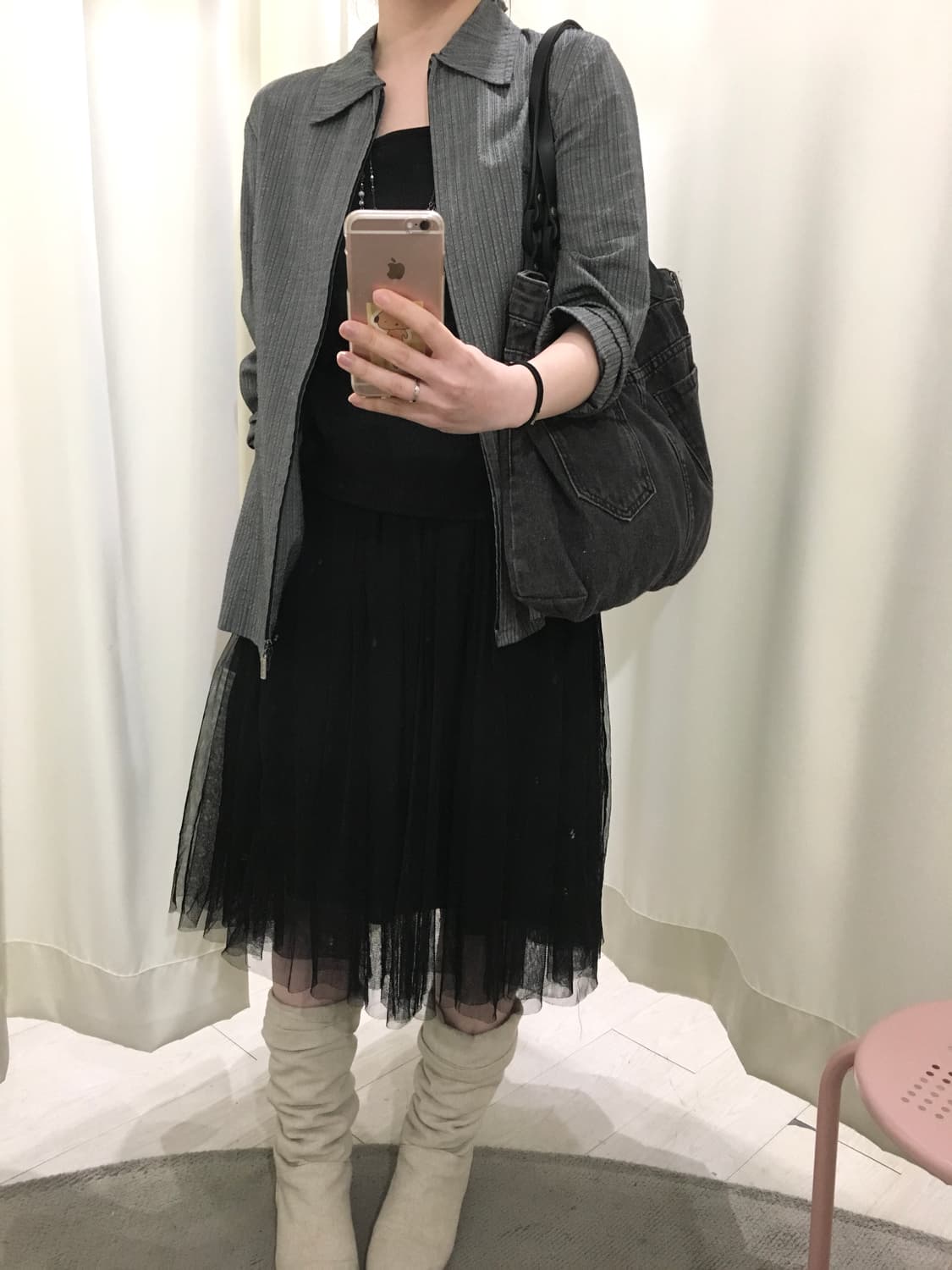 Striped zipper shirt jacket 상품이미지3